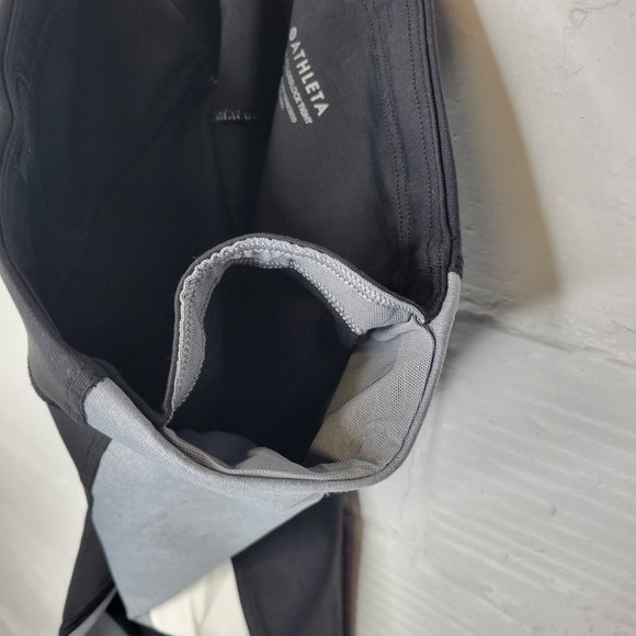 Athleta Women's XS Leggings Crest Colorblock Tight Black Gray White - Picture 6 of 8